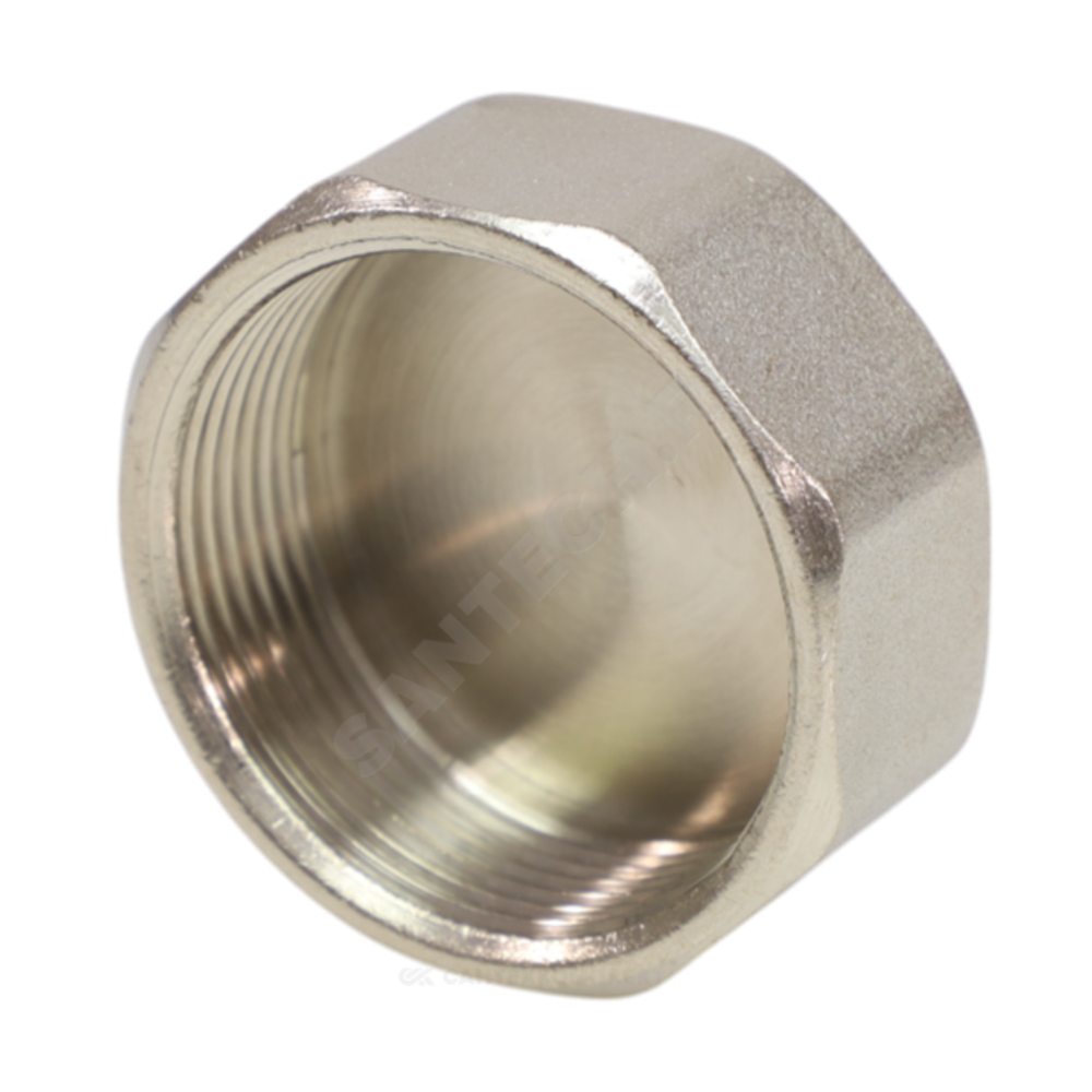 Заглушка латунь никель Ду 20 (3/4") ВР VALFEX VF.590.N.034