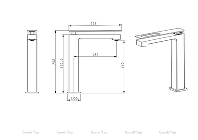 Смеситель для умывальника высокий Boheme Q 142-GR