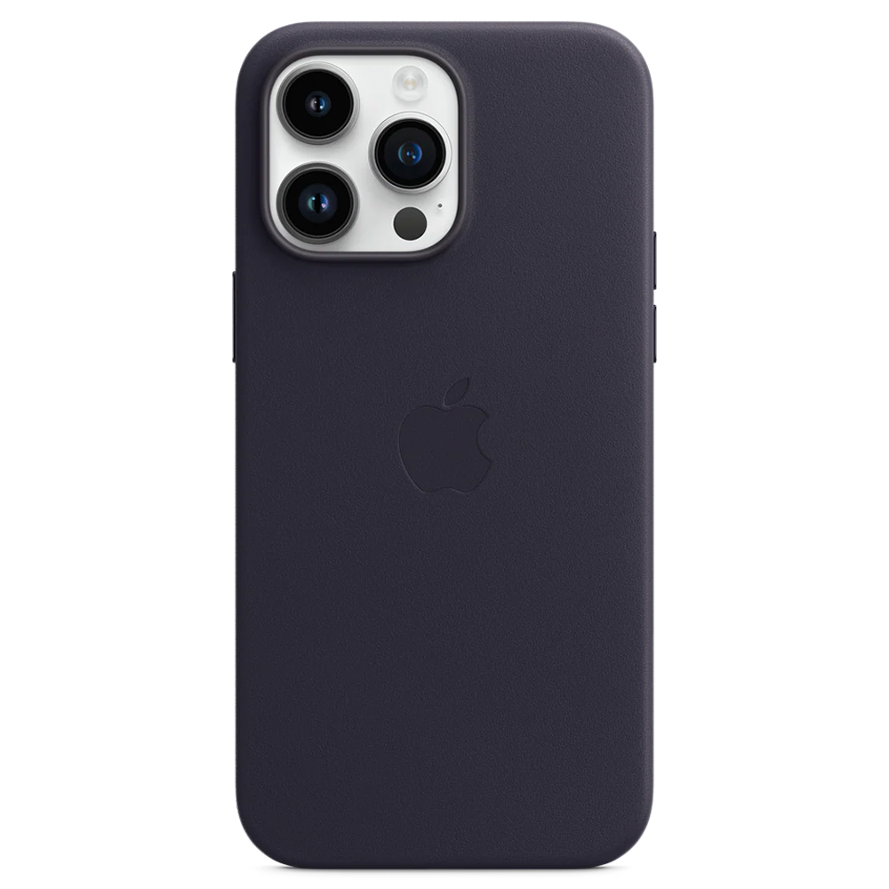 Кожаный чехол с поддержкой MagSafe Apple Leather Case для iPhone 14 Pro Max, Ink (Чернильный)