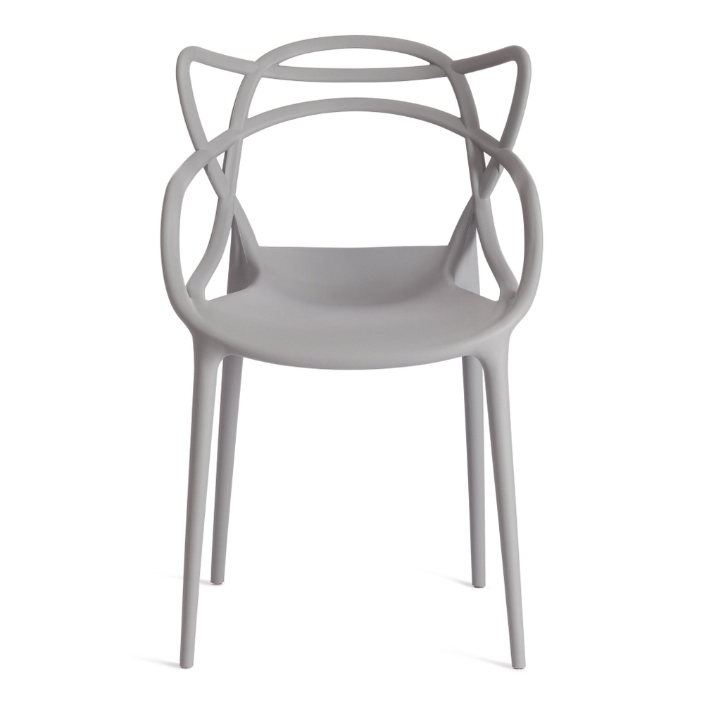 Стул Cat Chair (mod. 028) пластик, 53 x 59 x 82,5 см, темно-серый (Dark grey NX-GR-20) (Комплект из 2 шт.)