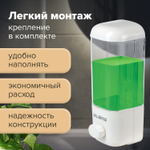 Дозатор для жидкого мыла LAIMA, НАЛИВНОЙ, 0,5 л, белый, ABS-пластик.