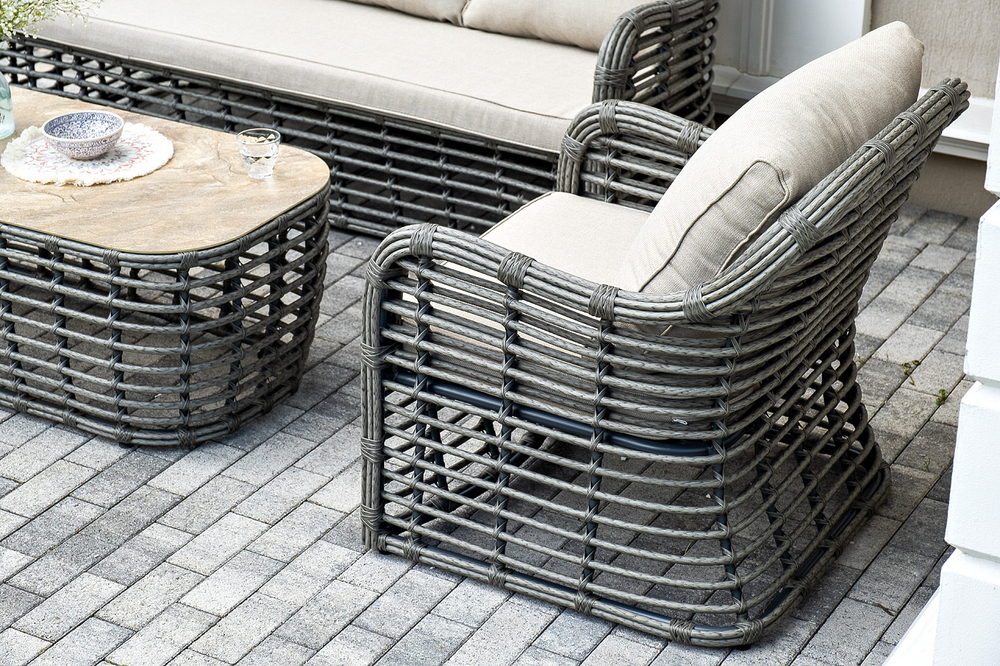 "Ницца" лаунж-зона из искусственного ротанга, цвет бронзовый