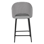 Стул полубарный Bradex Home Leo тёмно-серый с жаккардом, с поворотным механизмом