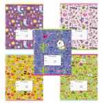 Тетрадь 24 л. BRAUBERG линия, обложка картон, "ЯРКИЙ МИКС", 106488, 5шт