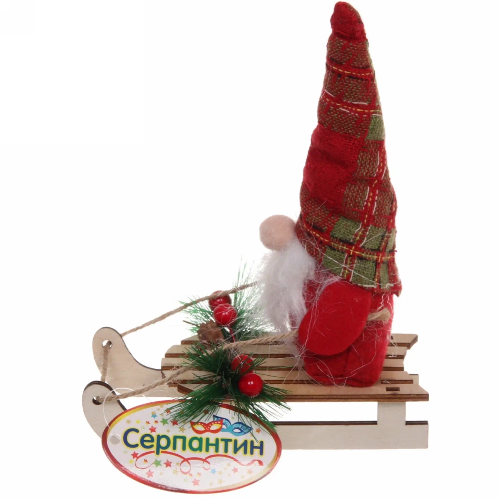 Дед Мороз «Катание на санях» 22*15*7 см