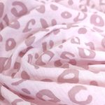 Муслин двухслойный "Леопард на розовом"