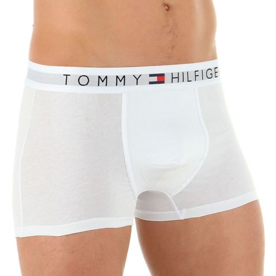Мужские трусы боксеры белые с белой резинкой Tommy Hilfiger White