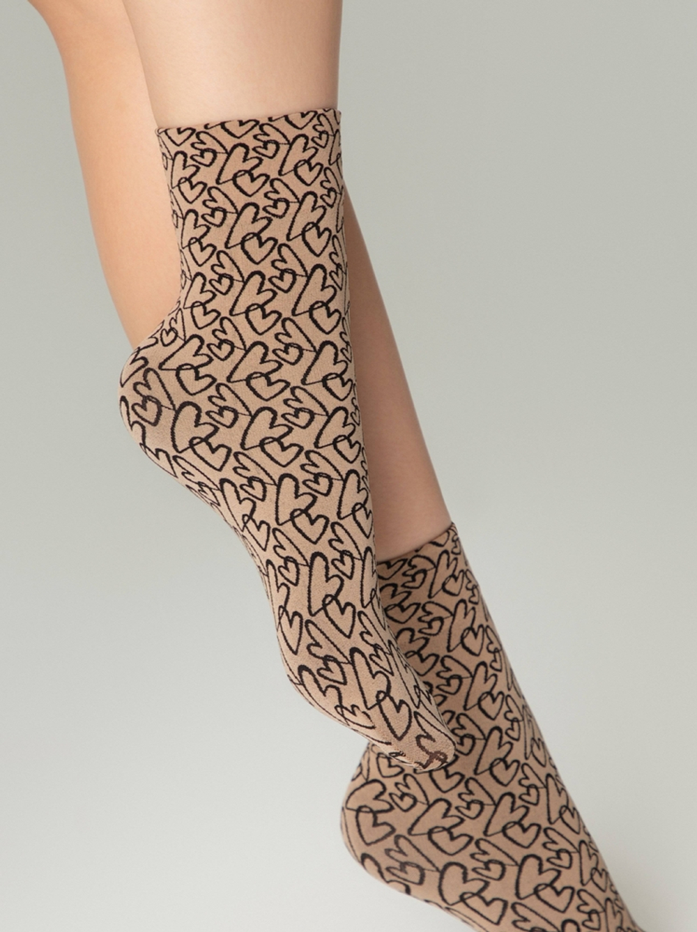 CONTE FANTASY Плотные носки с вывязанным рисунком «сердечки»
