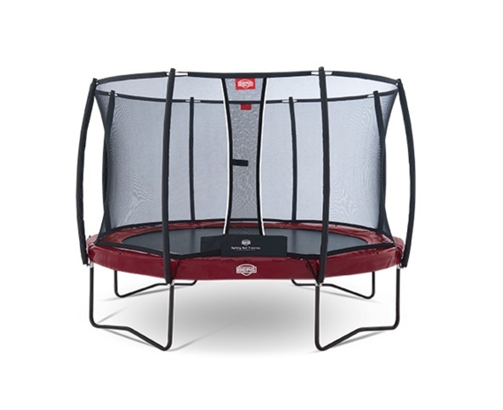 Батут berg elite+ 430 с защитной сеткой t-series 430 (красный)