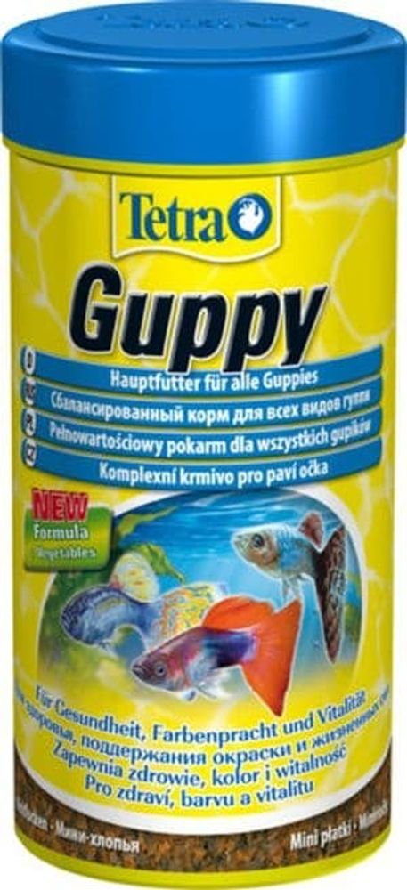 TetraGuppy корм в хлопьях для гуппи 250 мл