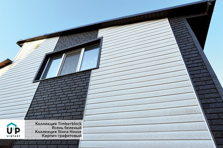 Сайдинг Юпласт Тимберблок Ясень Беленый 3,05*0,23м 0,702м2