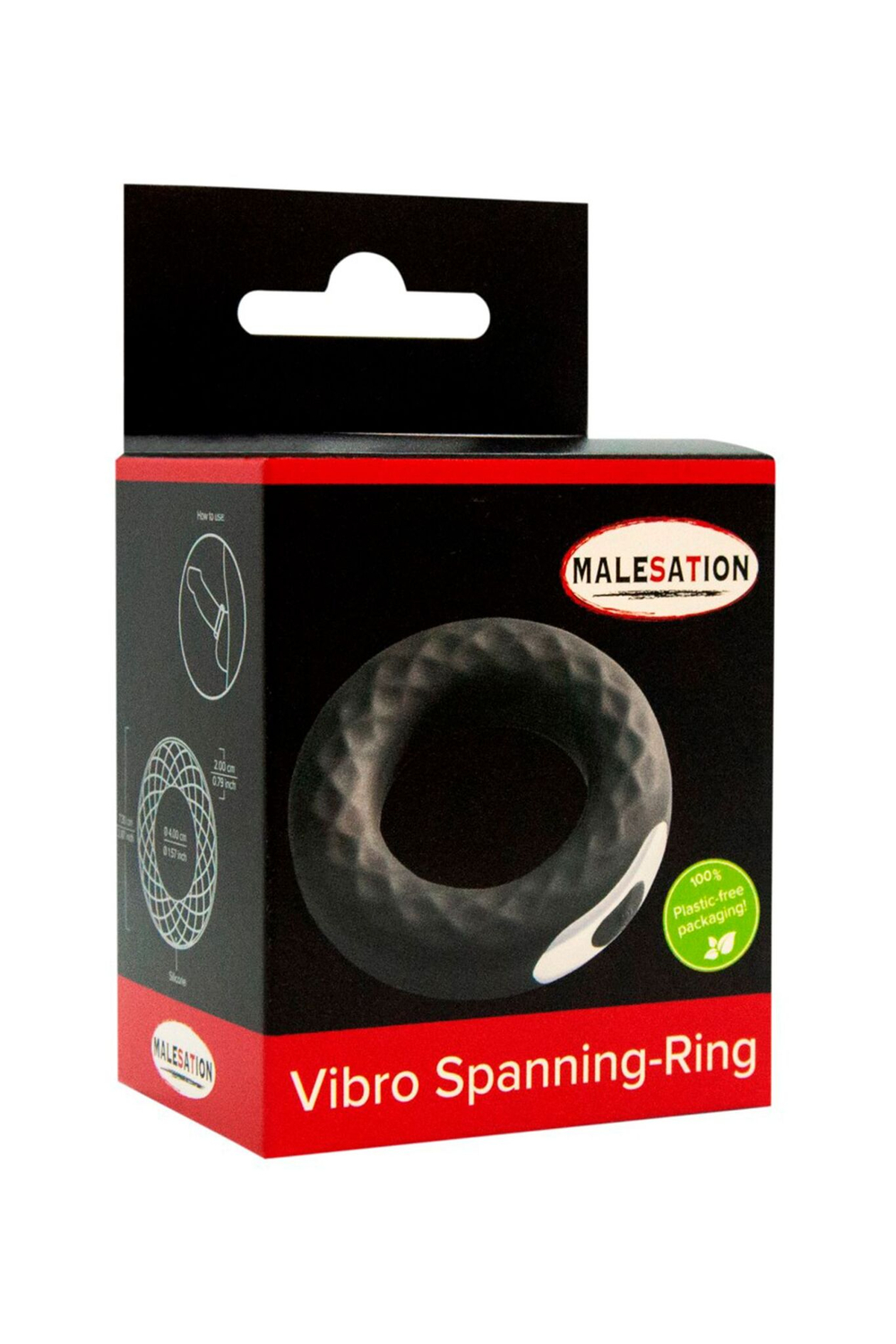 Черное эрекционное виброкольцо Vibro Spanning (Цвет: черный)