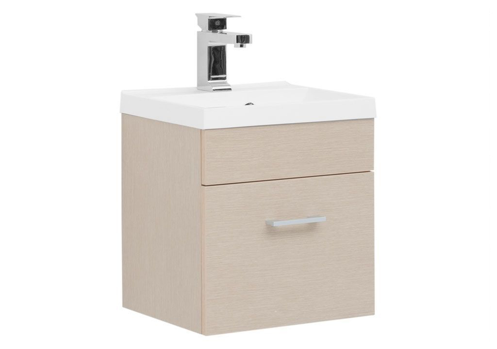 Тумба с раковиной Aquanet Нота NEW 40 светлый дуб