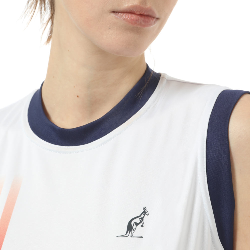 Женский топ теннисный Australian Printed Ace Shirt - bianco