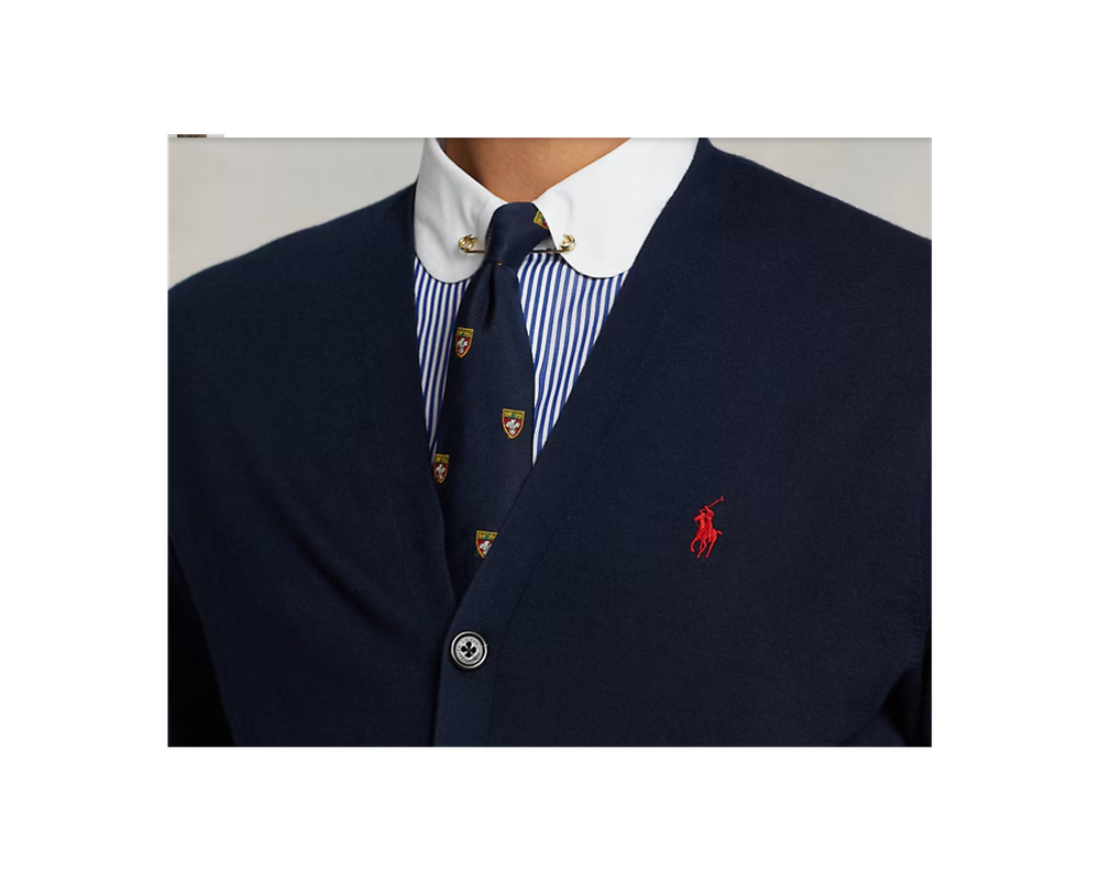 Кардиган из хлопка с V-образным вырезом Polo Ralph Lauren