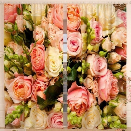 Фотошторы "РД. РАЗНОЦВЕТНЫЙ БУКЕТ", Россия.
