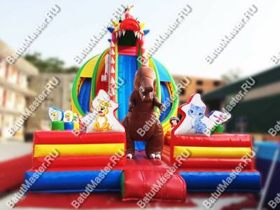 Коммерческий надувной батут "Весёлая компания" размер 10*5*11 м