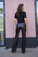 Блуза женская | Бл-1015 а футер/экокожа