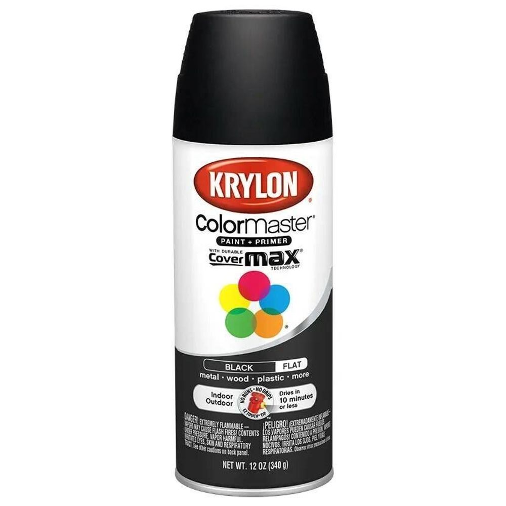 Krylon ColorMaster  Flat Black краска-грунт(матовая)