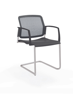 Movie стул на кантилевере со спинкой-сеткой