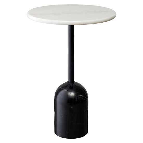 Столик кофейный rune, D40 см, мрамор/черный