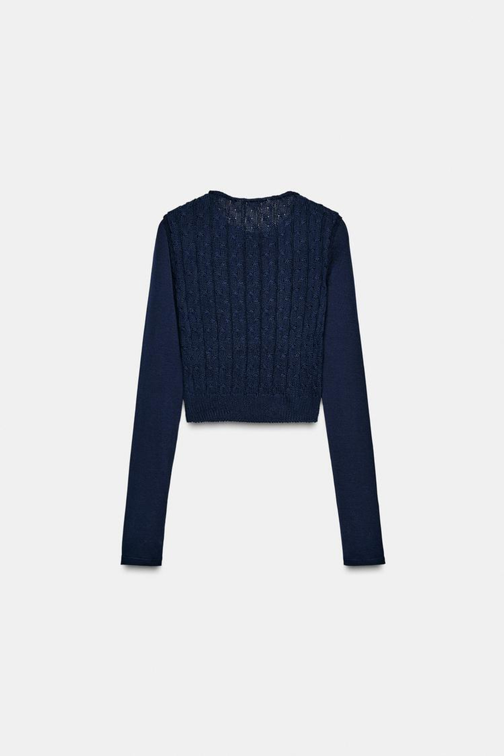 ZARA КОМБИНИРОВАННАЯ ФУТБОЛКА С ЖИЛЕТОМ, МОРСКОЙ СИНИЙ