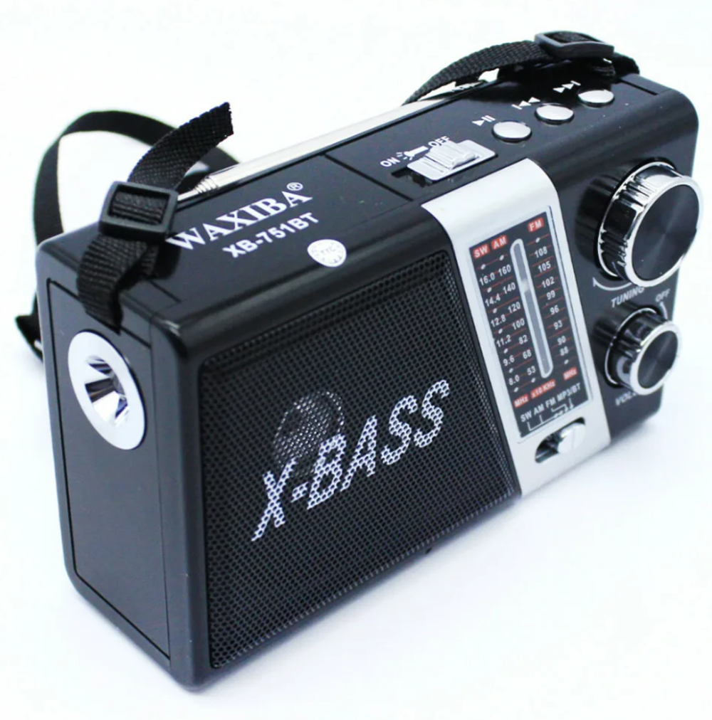 Радиоприемник с MP3 плеером и Bluetooth +фонарь Waxiba XB-751BT
