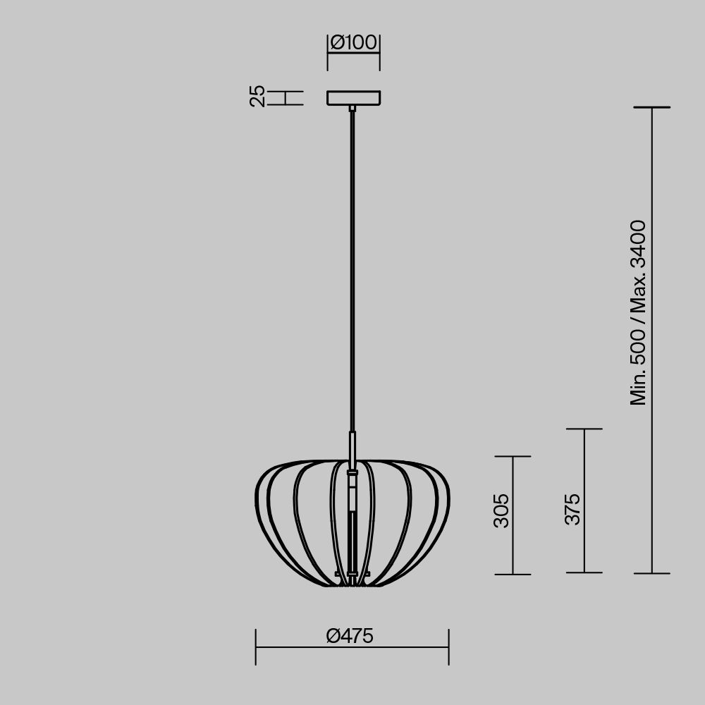 Светильник подвесной Maytoni   MOD398PL-01BR