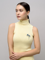 Брошь "Flower blue" Silver