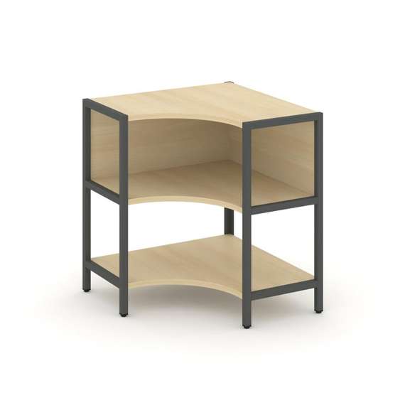 Shelf System Односекционный угловой стеллаж двухярусный SN.STMU-211 Акация Лорка/Металл Антрацит 810