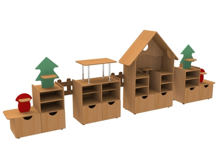 Комплект стеллажей Полянка НИМ07