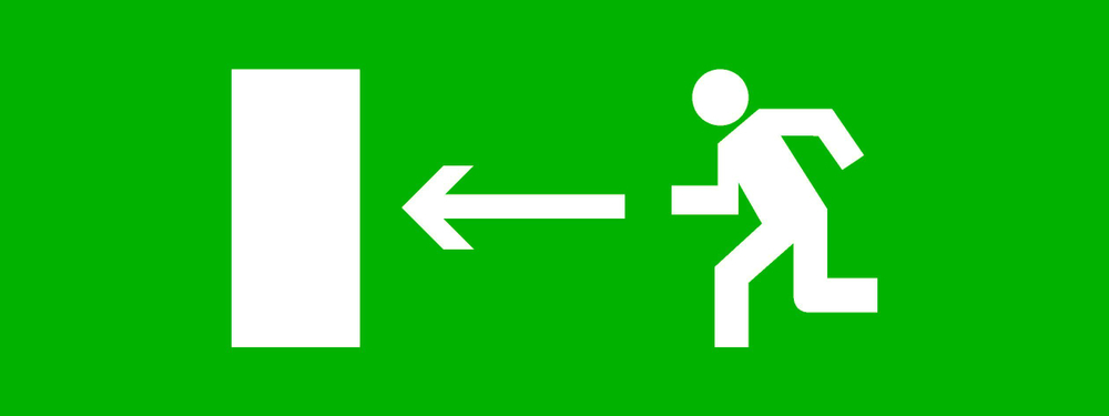 Пиктограмма "Направление налево" 320x120мм (для EXIT, SAFEWAY-40) EKF