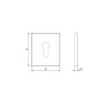 Накладка на цилиндр ESC.C.USS/K (ET Protector/USS) SN матовый никель