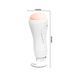 Мастурбатор-вагина Flora White с присоской и 12 режимами вибрации