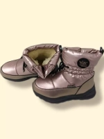 Дутики зимние детские морозоустойчивые с молнией розовые