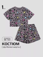Костюм для девочки, футболка и шорты в сад