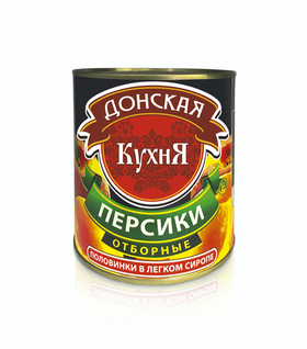Персики половинки консервированные ТМ "Донская кухня" 850 мл
