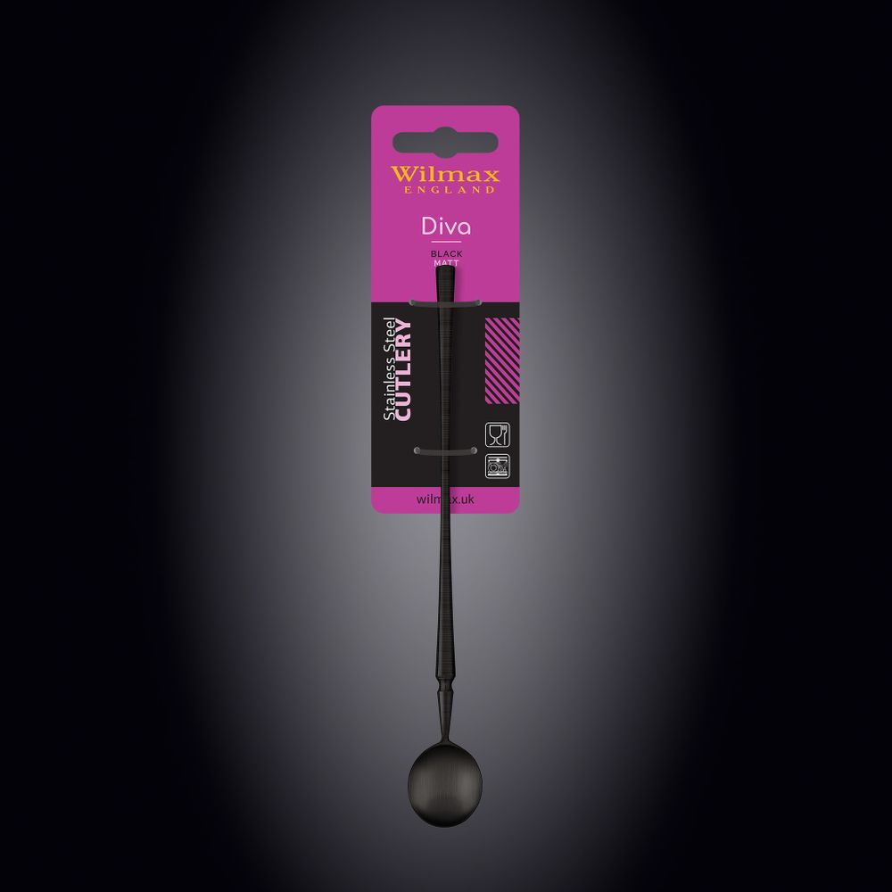 Ложка коктейльная 20,5 см на блистере WL‑999584/1B