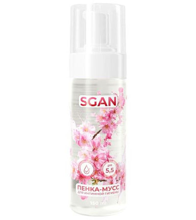Пенка-мусс для интимной гигиены SGAN с пребиотиками - 150 мл.