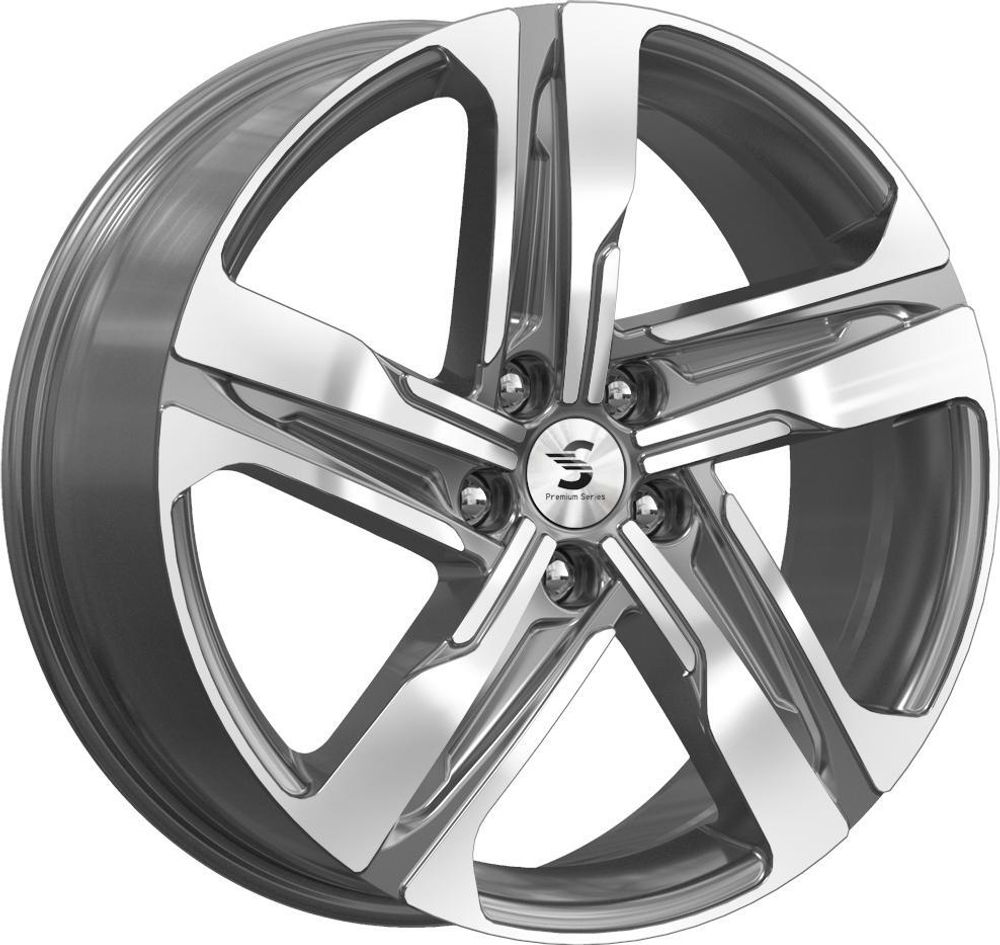 Premium Series KP004 7.5x19 5x114.3 ET 53 Dia 67.1 (Diamond gloss graphite)