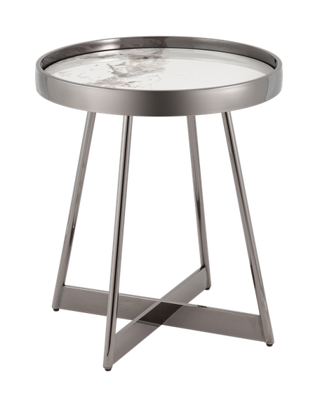 Журнальный столик Гера 50*50 см белая керамика