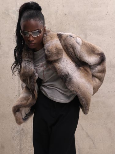 Короткая шуба из кролика