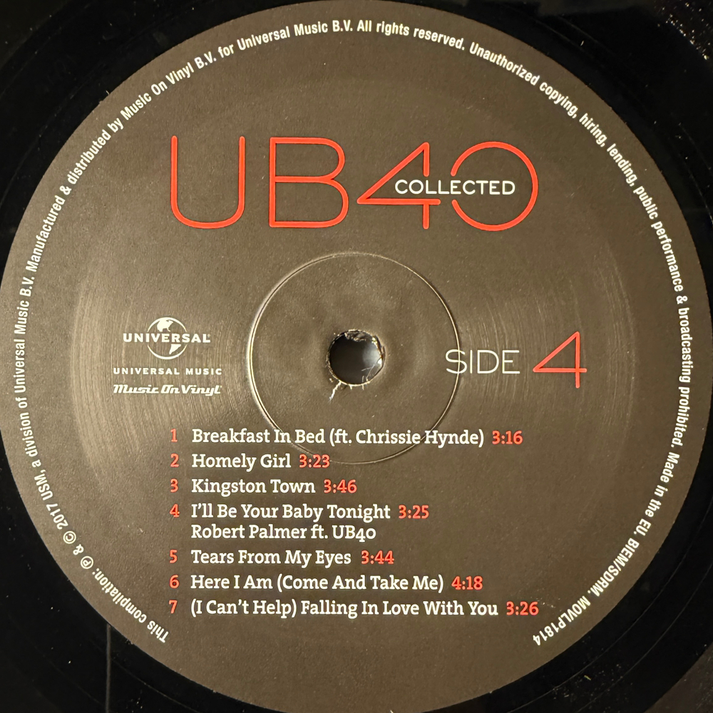 UB40 ‎– Collected 2LP (Голландия 2017г.)