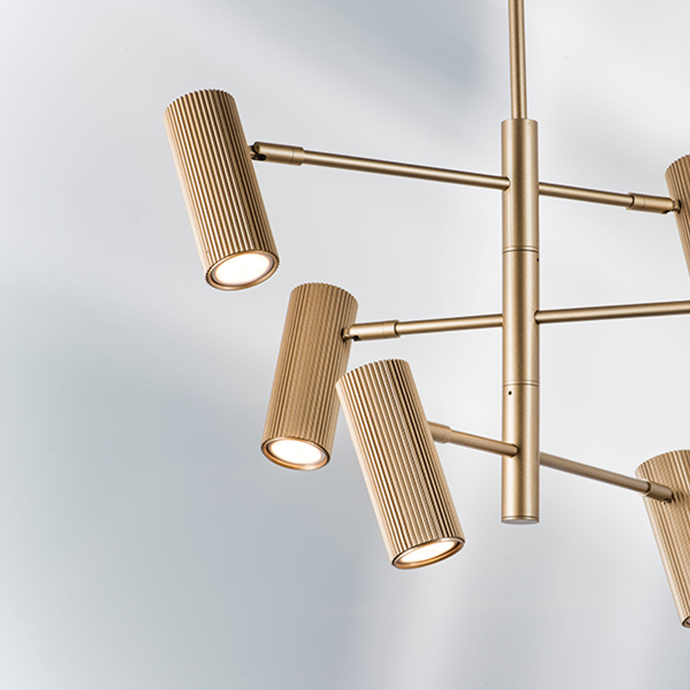 718263 Люстра ROMA 6х28W GU10 (led) ШАМПАНЬ