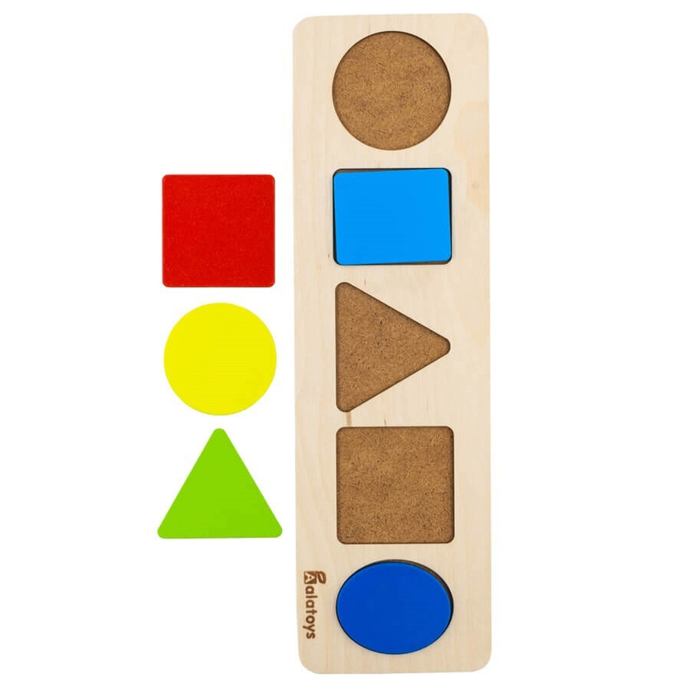 Пазл "Фигуры", развивающая игрушка для детей, обучающая игра из дерева