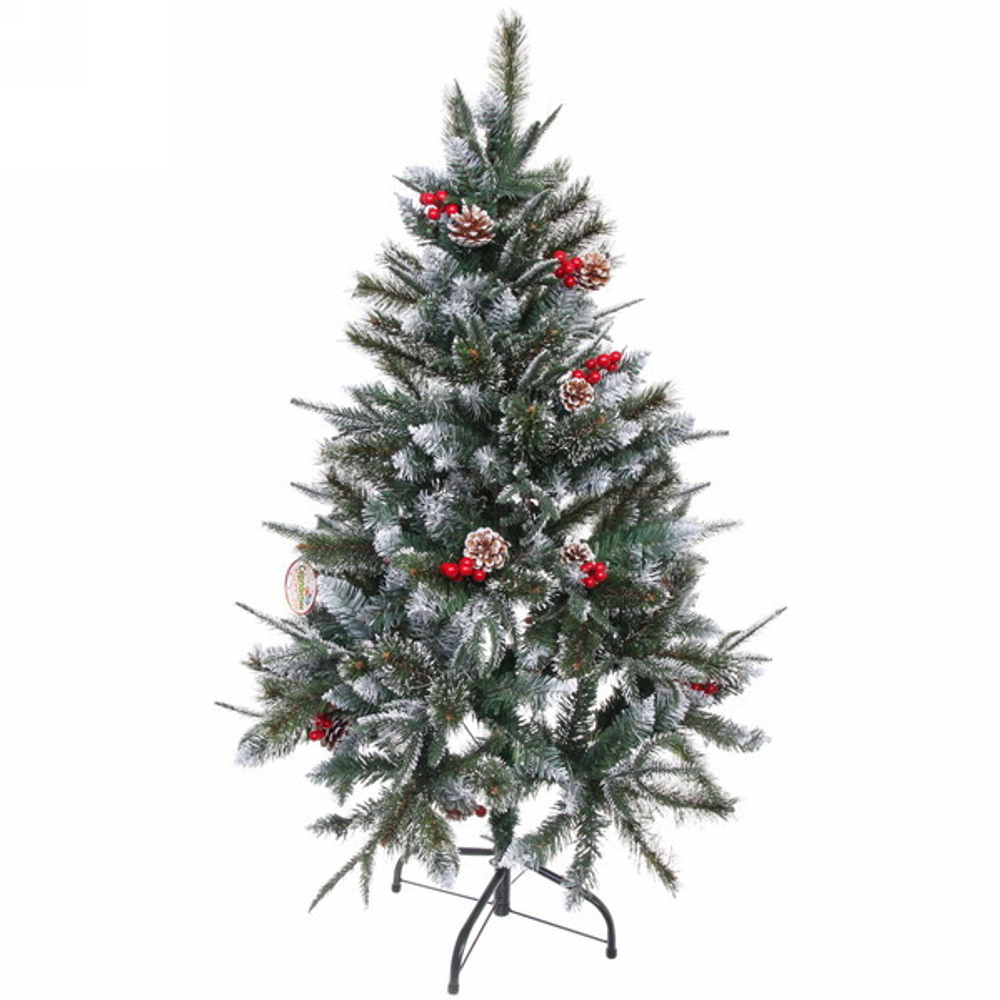 Ёлка «Дивная» 120 см, ПВХ+леска+резина, шишки и ягоды (274 ветки) (SP732-120)