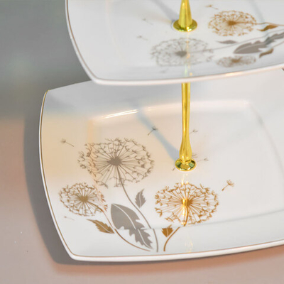 Фруктовница 2-х ярусная "Одуванчики" квадрат (00113493)