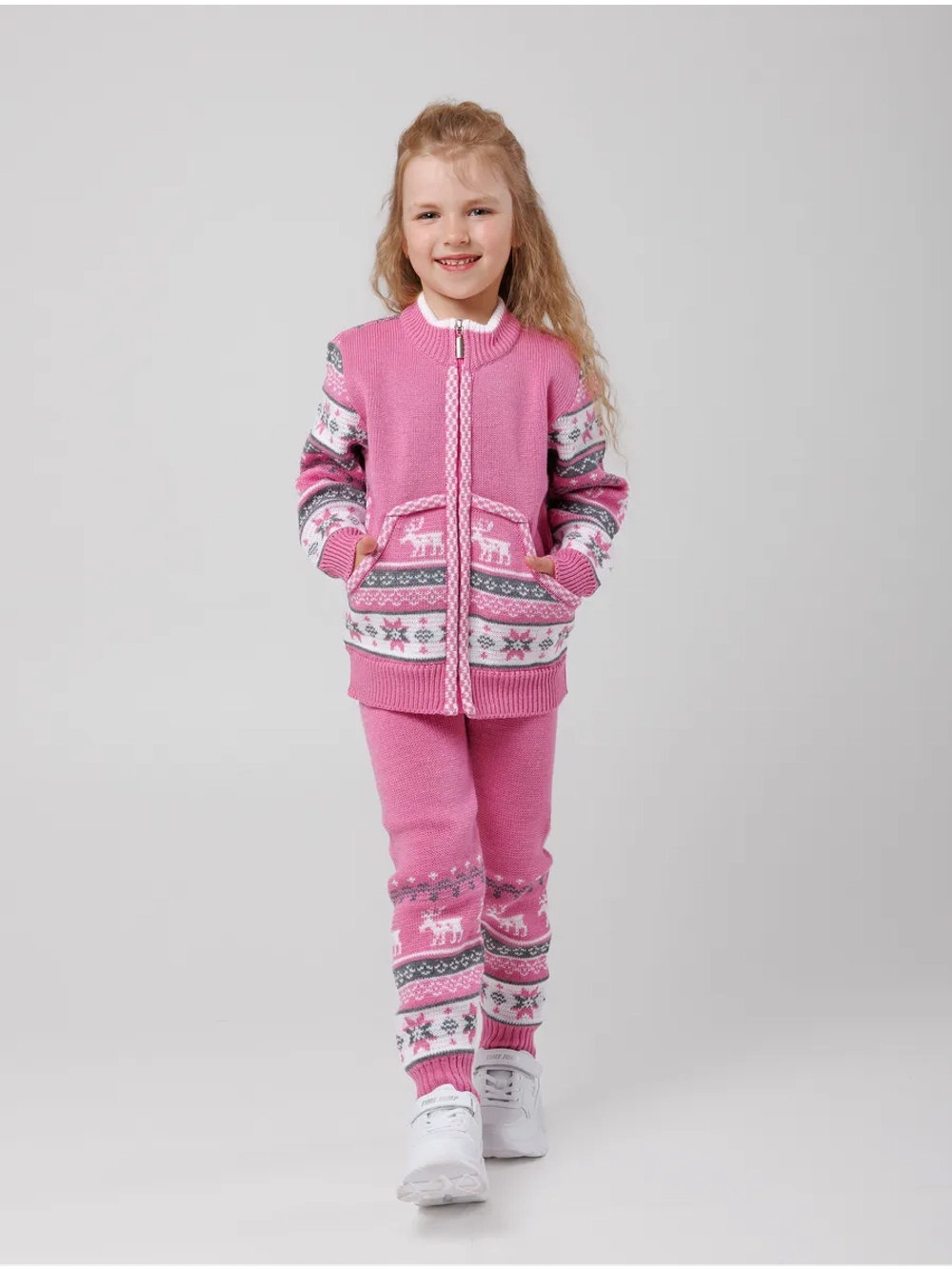 Кофта вязаная на молнии