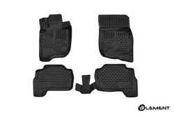 Коврики Standard, 3D в салон для MITSUBISHI Pajero Sport (III, IIIp), 2015- , 4 шт. (полиуретан, чёрные) Element.ELEMENT3D3546210
