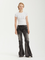 Женская Футболка Sync White Eyelet Detail Baby